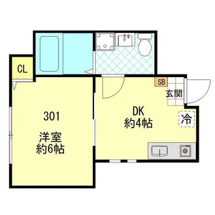 ソレイユ磯子(ソレイユイソゴ)【3階】の間取り