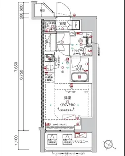 クラリッサ大通り公園【1004号室】の間取り