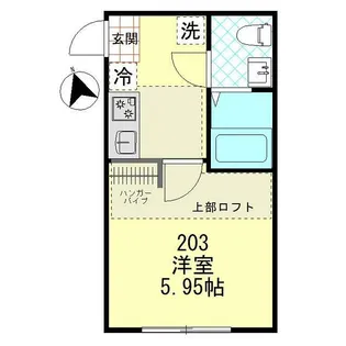 バーンサヌーク杉田(バーンサヌークスギタ)【203号室】の間取り