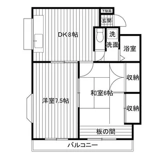 リバーハイム711【1階】の間取り