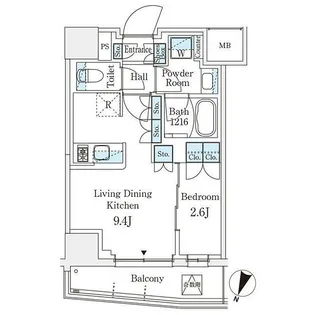 パークアクシス横浜阪東橋【202号室】の間取り