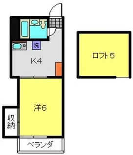 パレス蒔田【204号室】の間取り