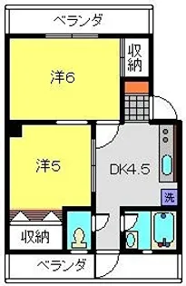 蒔田マンション【5階】の間取り