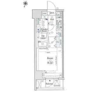 エストゥルース横濱吉野町【8階】の間取り