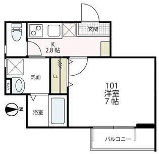 メルヴェーユ・K【1階】の間取り