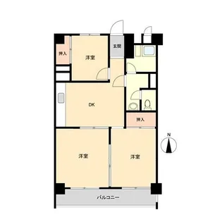山王台マンション(サンノウダイマンション)【2階】の間取り