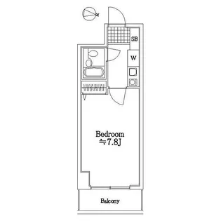コスモ横浜大通公園【202号室】の間取り