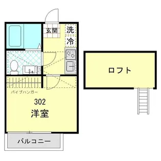カーサ蒔田【302号室】の間取り