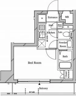 ラフィスタ横浜阪東橋I【7階】の間取り