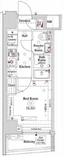 OMNIA横濱阪東橋(オムニアヨコハマバンドウバシ)【201号室】の間取り