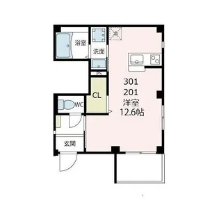 パルテール蒔田(パルテールマイタ)【3階】の間取り