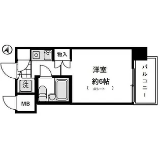 パーク・ノヴァ横浜阪東橋弐番館(パークノヴァヨコハマバンドウ【501号室】の間取り