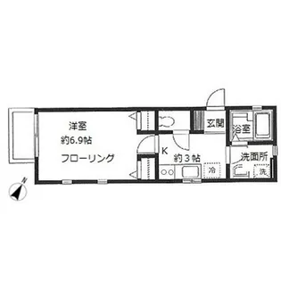 アンジェリーク上永谷(アンジェリークカミナガヤ)【207号室】の間取り
