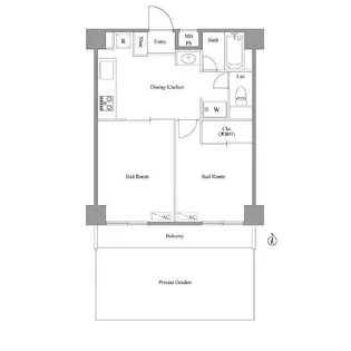 ダイアパレス千歳【1階】の間取り