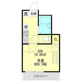 コルモ上大岡(コルモカミオオオカ)【206号室】の間取り