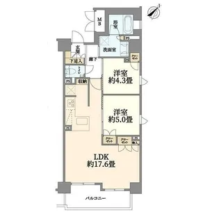 プレサンスロジェ横浜関内【10階】の間取り