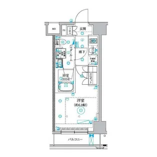 セジョリ横浜睦町(セジョリヨコハマムツミチョウ)【305号室】の間取り