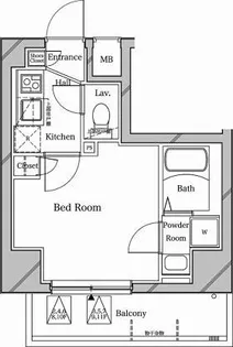 ラフィスタ横浜阪東橋II 1004【10階】の間取り