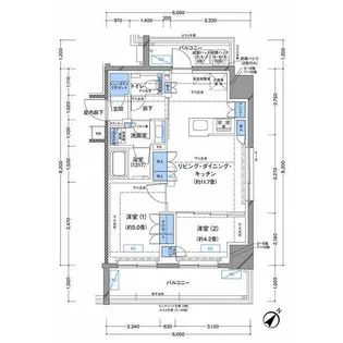 ラティエラ横濱大通り公園(ラテイエラヨコハマオオドオリコウエ【6階】の間取り