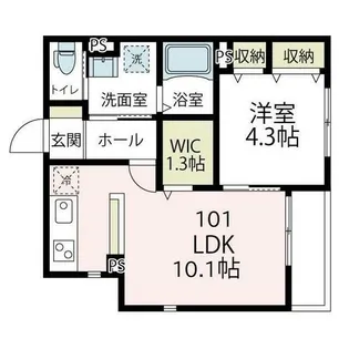 メゾン ド フェリシテ参番館【101号室】の間取り