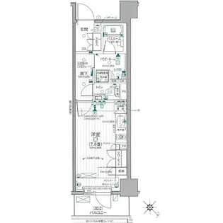 デュオステージ関内II【1103号室】の間取り