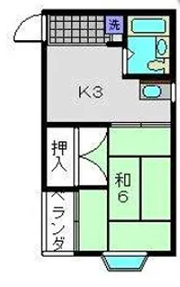 ベルハイム中里【103号室】の間取り