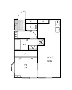 クリハラコーポ【2階】の間取り