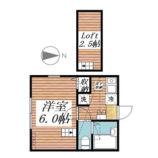 カントリー西横浜(カントリーニシヨコハマ)【1階】の間取り