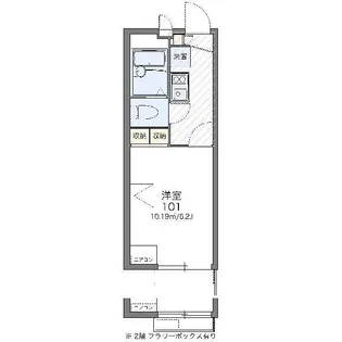 レオパレスカームヴィラ【2階】の間取り