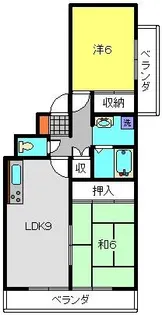 上大岡グリーンハイツB棟【401号室】の間取り