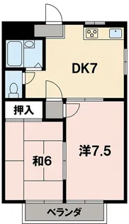 ビューハイム・コヤナギ・岡村【1階】の間取り