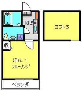 フルール井土ヶ谷【204号室】の間取り