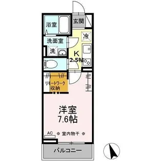ウェルデンス戸塚B【2階】の間取り