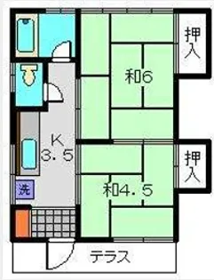 サニーハウスII【101号室】の間取り