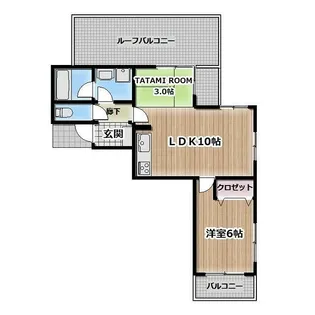 ローズマンション【4階】の間取り