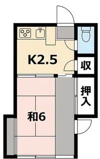 高梨荘【202号室】の間取り