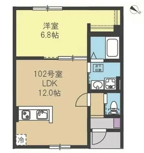 Stella杉田【0102号室】の間取り