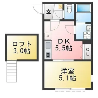 Claire【2階】の間取り