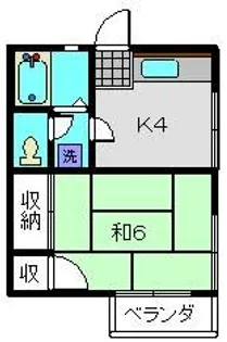 ホリハイツ【202号室】の間取り
