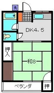 芙蓉ハイツ【202号室】の間取り
