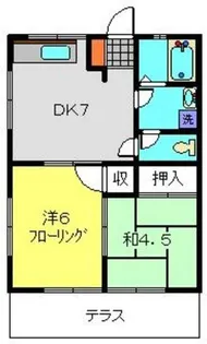 スカイハイツ希望が丘A【104号室】の間取り