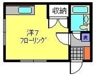 レジデンスサカエ【102号室】の間取り