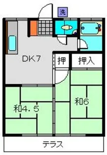 三平荘【101号室】の間取り
