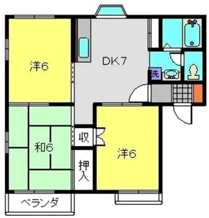 テラスウィステリアD【201号室】の間取り
