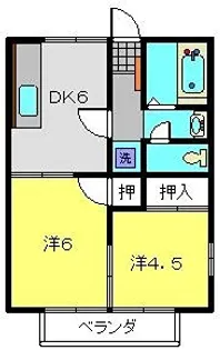 ハイツアドバンスII【2階】の間取り