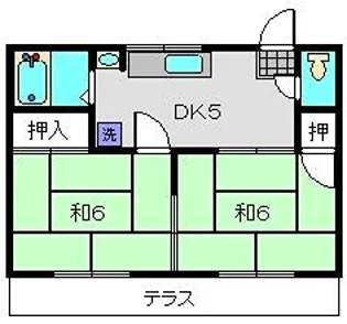グリーンコート相沢【102号室】の間取り