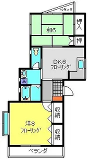 ザ・ヒルズA【201号室】の間取り