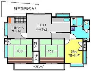 白根貸家【2F号室】の間取り