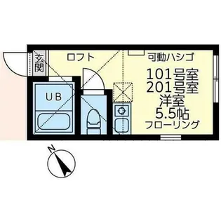 ユナイト南希ボンソワール【103号室】の間取り