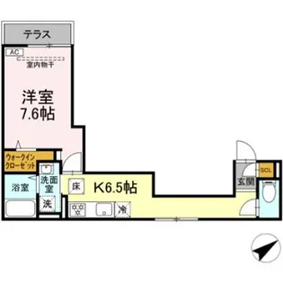 D’Tribute西谷【102号室】の間取り